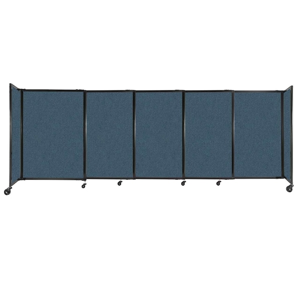 Versare StraightWall Sliding Portable Partition 11'3" x 4' Caribbean Fabric 1448542 - main
